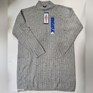 NWT Hilary Radley Ladies' Sweater Dress/Light Heather Gray Size L